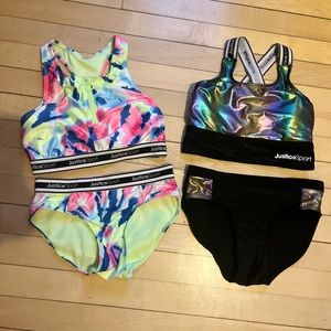 Girls Justice Sport size 10 - swim suit (2)